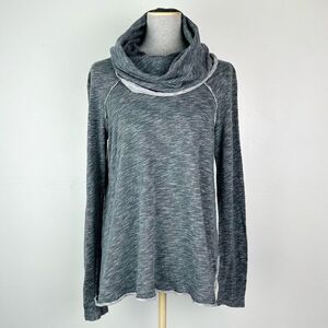 Free‎ People Beach Funnel Neck Pullover in Heathered Gray
